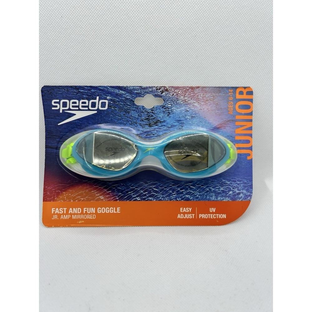 Speedo Junior Swim Goggles Jr Amp Mirrored Anti Fog UV Protection Ages 6-14